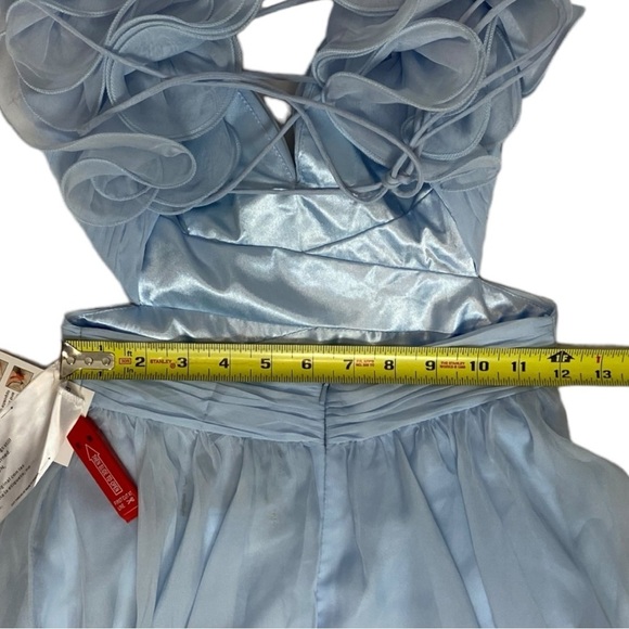 Mac Duggal Ruffle Tiered Cut-Out Chiffon Gown - Picture 14 of 16